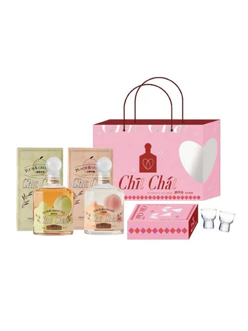 Chitchat Tea & Wine Gift Bag (White Peach Oolong girl fruit wine gift box)-Delivery needed 1-3days